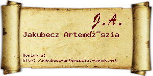 Jakubecz Artemíszia névjegykártya